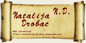 Natalija Drobac vizit kartica